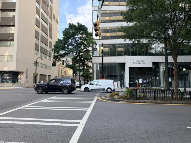 Marietta Street at Forsyth from across the intersection.